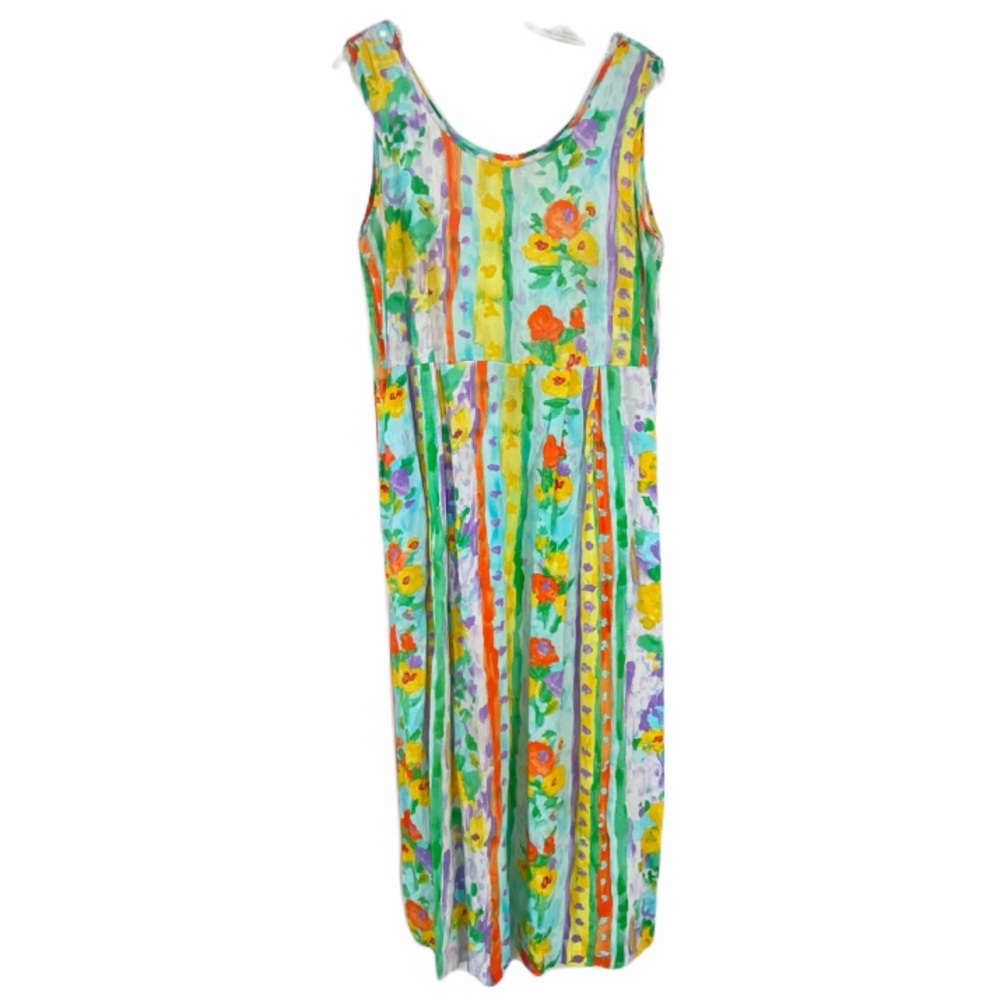 Jams World floral sleeveless maxi dress. Lrg